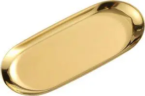 1 Pcs Gold Trinket Tray Oval Stainless Steel Small Serving Trays Towel Storage Dish Plate Tea Fruit Trays Jewelry Plate Decorative Storage Tray (Gold 1pcs, 9 x 3.8 Inch) 1 Pcs Gold Trinket Tray Oval Stainless Steel Small Serving Trays Towel Storage Dish Plate Tea Fruit Trays Jewelry Plate Decorative Storage Tray (Gold 1pcs, 9 x 3.8 Inch)