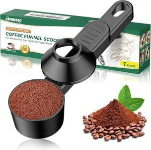 CAPMESSO Coffee Scoop for Reusable K Cup: Funnel Easy Filling Coffee Pods CAPMESSO Coffee Scoop for Reusable K Cup: Funnel Easy Filling Coffee Pods