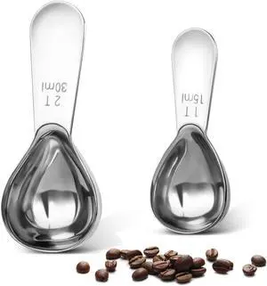 Safring Coffee Scoop Set, Tablespoon Scoop 2 Pc Set (1 Tbsp & 2 Tbsp), Stainless Steel Measuring Spoons for Ground Coffee with Short Handles, for Tea, Sugar, or Flour Safring Coffee Scoop Set, Tablespoon Scoop 2 Pc Set (1 Tbsp & 2 Tbsp), Stainless Steel Measuring Spoons for Ground Coffee with Short Handles, for Tea, Sugar, or Flour