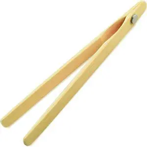 Norpro 1982 8" Bamboo 8" Toaster Tongs with Magnet, One Size Norpro 1982 8" Bamboo 8" Toaster Tongs with Magnet, One Size