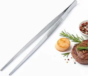 12-Inch Stainless Steel Kitchen Tweezers, Food Tongs for Cooking 12-Inch Stainless Steel Kitchen Tweezers, Food Tongs for Cooking