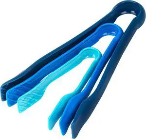 DecorRack 3 Piece Plastic Tong Set, 6-8-10 in Heavy Duty (Blue) DecorRack 3 Piece Plastic Tong Set, 6-8-10 in Heavy Duty (Blue)