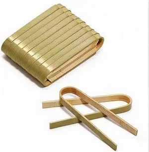 20 Pieces 9cm Bamboo Charcuterie Tongs Set 20 Pieces 9cm Bamboo Charcuterie Tongs Set