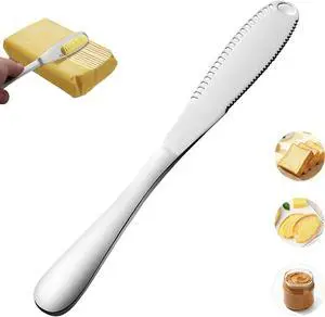 Butter Spreader Knife,Durable 8.7" Butter Knife,Stainless Steel Applicator,Butter Knifes With Holes In Blade,3 in 1 Butter Grater for Cutting and Spreading Butter Cheese Jam(1Pcs-Silver) Butter Spreader Knife,Durable 8.7" Butter Knife,Stainless Steel Applicator,Butter Knifes With Holes In Blade,3 in 1 Butter Grater for Cutting and Spreading Butter Cheese Jam(1Pcs-Silver)