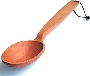 Deep Scoop Wooden Spoon for Cooking 14" Extra Long Handle for Big Pots Deep Scoop Wooden Spoon for Cooking 14" Extra Long Handle for Big Pots