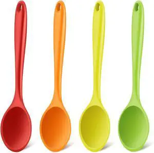 4pcs Small Silicone Spoons Nonstick Kitchen Spoon Silicone Serving Spoon for eating Stirring Spoons for Kitchen Cooking Baking. 4pcs Small Silicone Spoons Nonstick Kitchen Spoon Silicone Serving Spoon for eating Stirring Spoons for Kitchen Cooking Baking.
