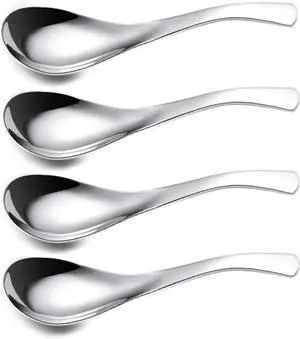 Stainless Steel Spoon, Soup Spoon, Coffee Spoon, Desert Spoon, etc. Light Weight and Small Size. Set of 4 Stainless Steel Spoon, Soup Spoon, Coffee Spoon, Desert Spoon, etc. Light Weight and Small Size. Set of 4