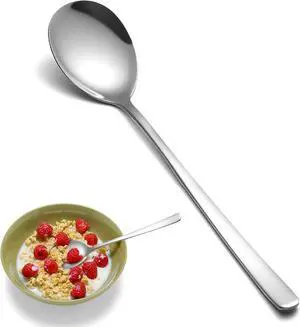 HANSGO Soup Spoons, 8PCS Korean Spoon, 8.5 Inch Stainless Steel Tablespoon with Long Handles for Home Kitchen Restaurant, Flatware Set for Stirring Hot Cocoa and Cereal, Durable & Dishwasher Safe HANSGO Soup Spoons, 8PCS Korean Spoon, 8.5 Inch Stainless Steel Tablespoon with Long Handles for Home Kitchen Restaurant, Flatware Set for Stirring Hot Cocoa and Cereal, Durable & Dishwasher Safe