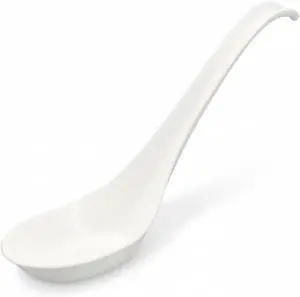 50 Pack Disposable Asian Soup Spoons with Hook Eco-Friendly Cornstarch Spoons for Ramen Pho Noodle Bowls, Heavy Duty Takeout Spoons, BPA-Free 50 Pack Disposable Asian Soup Spoons with Hook Eco-Friendly Cornstarch Spoons for Ramen Pho Noodle Bowls, Heavy Duty Takeout Spoons, BPA-Free