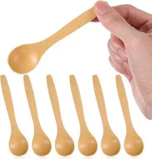 6PCS Bamboo Spoons, Mini Wooden Spoons 5.12 Inch, Multi-purpose Small Teaspoons for Condiments Spices Honey Ice Cream Coffee Kitchen & Serving Utensils 6PCS Bamboo Spoons, Mini Wooden Spoons 5.12 Inch, Multi-purpose Small Teaspoons for Condiments Spices Honey Ice Cream Coffee Kitchen & Serving Utensils