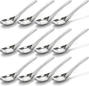 ZAVOOS 12 Pack Stainless Steel Soup Spoons, Premium Mirror Polished ZAVOOS 12 Pack Stainless Steel Soup Spoons, Premium Mirror Polished