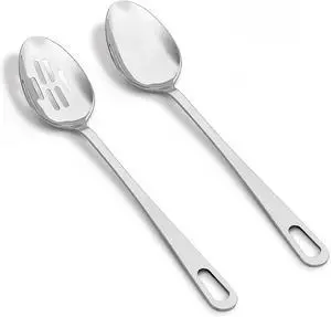 Abodpove Stainless Steel Cooking Spoons Set - Serving Spoons For Cooking, Large Cooking Serving Spoon & Slotted Spoon, Easy to Clean Kitchen Spoons Set, Dishwasher Safe Abodpove Stainless Steel Cooking Spoons Set - Serving Spoons For Cooking, Large Cooking Serving Spoon & Slotted Spoon, Easy to Clean Kitchen Spoons Set, Dishwasher Safe