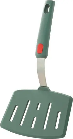 Silicone Wide Pancake Spatula, Slotted Turner for Flip Egg, Fish, Steak Silicone Wide Pancake Spatula, Slotted Turner for Flip Egg, Fish, Steak