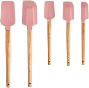 Pink Silicone Spatula Set, Food Grade Rubber Spatula-5 Piece Nonstick Rubber Spatulas, Spoonula, Jar Scraper for Cooking, Baking, Mixing, Pink Silicone Spatula Set, Food Grade Rubber Spatula-5 Piece Nonstick Rubber Spatulas, Spoonula, Jar Scraper for Cooking, Baking, Mixing,