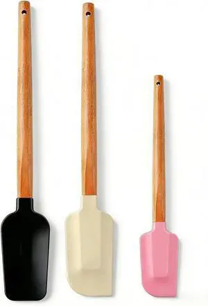 3-Piece Silicone Spatula Set, BPA-Free, Heat-Resistant 3-Piece Silicone Spatula Set, BPA-Free, Heat-Resistant