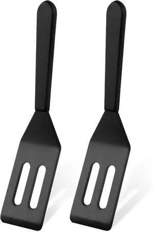 2 PackKunovo Small Spatula for Nonstick Cookware Mini Spatulas for kitchen Use,Heat-Resistant Silicone Thin Spatula Cooking Baking (Black-2) 2 PackKunovo Small Spatula for Nonstick Cookware Mini Spatulas for kitchen Use,Heat-Resistant Silicone Thin Spatula Cooking Baking (Black-2)