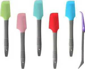 Silicone Mini Small Spatula, Curved Kitchen Can Jar Spatula Silicone Mini Small Spatula, Curved Kitchen Can Jar Spatula