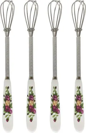 7-inch Small Stainless Steel Flower Shaped Whisk Set of 4, Mini Whisks 7-inch Small Stainless Steel Flower Shaped Whisk Set of 4, Mini Whisks