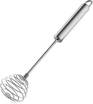 Stainless Steel Spring Coil Whisk 1 Pack, Wire Whip Egg Beater, Kitchen Cookware Hand Mixer For Cooking, Mixing, Blending, Beating, Stirring, 8.7Inch Stainless Steel Spring Coil Whisk 1 Pack, Wire Whip Egg Beater, Kitchen Cookware Hand Mixer For Cooking, Mixing, Blending, Beating, Stirring, 8.7Inch