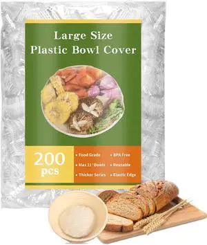 200 Bowl Covers for Bread Proofing,Elastic Large Plastic Wrap for Food 200 Bowl Covers for Bread Proofing,Elastic Large Plastic Wrap for Food
