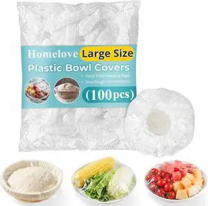 Homelove 100pcs Bowl Covers Bread Proofing - Large Plastic Wrap for Food Sourdough Bread Baking Rising Elastic Reusable Plate Covers Outdoor Food Fresh Keeping Bags Shower Cap Hair Deep Conditioning Homelove 100pcs Bowl Covers Bread Proofing - Large Plastic Wrap for Food Sourdough Bread Baking Rising Elastic Reusable Plate Covers Outdoor Food Fresh Keeping Bags Shower Cap Hair Deep Conditioning