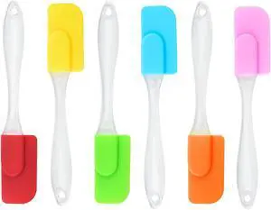 ZukoCert 6 Piece Mini Silicone Spatula Set, Small Heat-Resistant Rubber Spatulas for Baking, Cooking, Mixing, Non-Stick Kitchen Tools for Cooking & Baking ZukoCert 6 Piece Mini Silicone Spatula Set, Small Heat-Resistant Rubber Spatulas for Baking, Cooking, Mixing, Non-Stick Kitchen Tools for Cooking & Baking