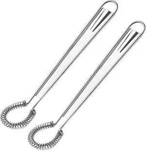 Stainless Steel Sauce & Gravy Whisk, Mini Egg Whisk Beater Milk Frother Foamer Coffee Mixer Hand Held Sauce Stirrer Blender Kitchen Accessories(size:2pcs) Stainless Steel Sauce & Gravy Whisk, Mini Egg Whisk Beater Milk Frother Foamer Coffee Mixer Hand Held Sauce Stirrer Blender Kitchen Accessories(size:2pcs)