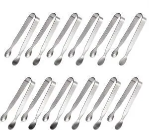 12PCS Ice Tongs Mini Sugar Tongs, Stainless Steel Tiny Kitchen Tongs 12PCS Ice Tongs Mini Sugar Tongs, Stainless Steel Tiny Kitchen Tongs