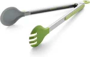 12 Inch Cooking Tongs, Stainless Steel Kitchen Tongs with Silicone Tips 12 Inch Cooking Tongs, Stainless Steel Kitchen Tongs with Silicone Tips