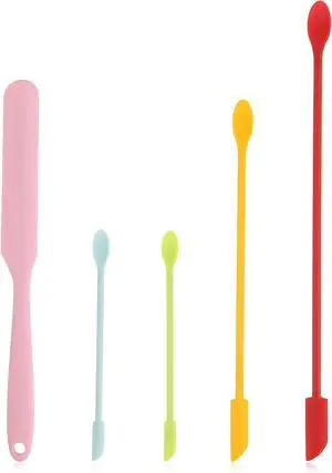 5 PCS Beauty Spatula Makeup Spatulas Silicone Cosmetics Lotion Spatula Multicolor Facial Spatula Set Reusable Rubber Spatula Beauty Silicone Stir Sticks for Cosmetic Kitchen Bottles 5 PCS Beauty Spatula Makeup Spatulas Silicone Cosmetics Lotion Spatula Multicolor Facial Spatula Set Reusable Rubber Spatula Beauty Silicone Stir Sticks for Cosmetic Kitchen Bottles