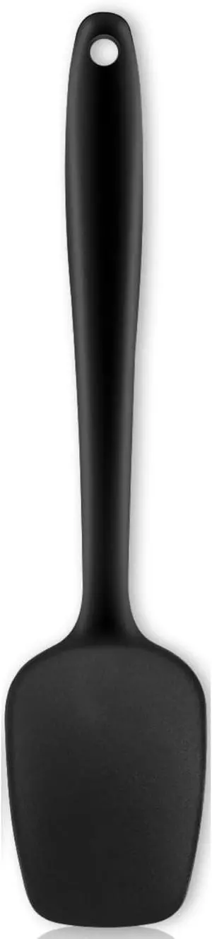 Silicone Spatula Spoon, 11.2" Heat Resistan Rubber Spoonula, Black Non-Stick Spootula with Seamless, Flexible Scrapers for Baking Mixing Serving, Stirring. (Large 11.2) Silicone Spatula Spoon, 11.2" Heat Resistan Rubber Spoonula, Black Non-Stick Spootula with Seamless, Flexible Scrapers for Baking Mixing Serving, Stirring. (Large 11.2)