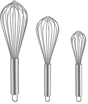 Whisks for Cooking, 3 Pack Stainless Steel Whisk for Blending, Whisking, Beating and Stirring, Enhanced Version Balloon Wire Whisk Set, 8"+10"+12" Whisks for Cooking, 3 Pack Stainless Steel Whisk for Blending, Whisking, Beating and Stirring, Enhanced Version Balloon Wire Whisk Set, 8"+10"+12"