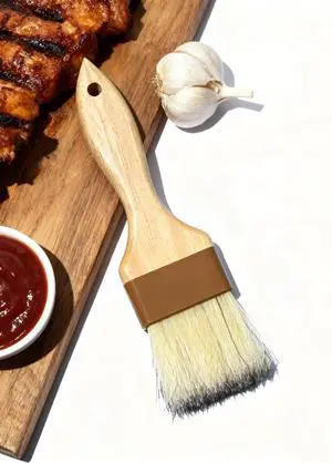 Pastry Basting Brush for Baking and Cooking - Natural Boar Bristle, Wood Handle, Food-Grade & Heat-Resistant, Non-Shedding, Ideal for Butter, Egg Wash, Oil, Sauce, Marinade, BBQ & Glazing Pastry Basting Brush for Baking and Cooking - Natural Boar Bristle, Wood Handle, Food-Grade & Heat-Resistant, Non-Shedding, Ideal for Butter, Egg Wash, Oil, Sauce, Marinade, BBQ & Glazing