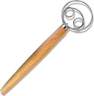 Danish Dough Whisk - Dough Bread Whisk, Sourdough Bread Baking Supplies for Cake Bread Pizza Pastry Biscuits, Wooden Hand Stainless Steel Ring Sourdough Baking Dough Mixer(Acacia Wood) Danish Dough Whisk - Dough Bread Whisk, Sourdough Bread Baking Supplies for Cake Bread Pizza Pastry Biscuits, Wooden Hand Stainless Steel Ring Sourdough Baking Dough Mixer(Acacia Wood)