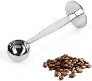 Silver Coffee Scoop Portable Stainless Steel Stand 2 In 1 Coffee Powder Measuring Scoops Tamper Spoon Tools, Coffee, Tea and Espresso, Kitchen and Dining, Coffee Scoops Silver Coffee Scoop Portable Stainless Steel Stand 2 In 1 Coffee Powder Measuring Scoops Tamper Spoon Tools, Coffee, Tea and Espresso, Kitchen and Dining, Coffee Scoops
