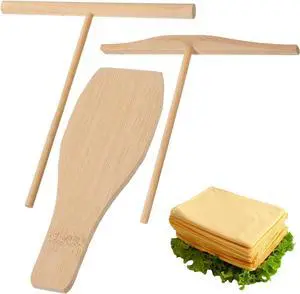3pcs Crepe Spreader Tool, Wooden Crepe Tool, Crepe Stick, T-Shaped Crepes Spreader and Spatula Set Fits Crepes Pan or Maker 3pcs Crepe Spreader Tool, Wooden Crepe Tool, Crepe Stick, T-Shaped Crepes Spreader and Spatula Set Fits Crepes Pan or Maker