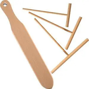 Crepe Spreader and Spatula Set, Wooden Crepe Tools Kit for Any Pan Maker Crepe Spreader and Spatula Set, Wooden Crepe Tools Kit for Any Pan Maker