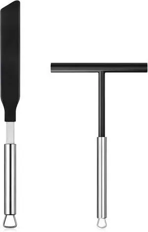 2 Pack Crepe Spreader and Spatula Kit Stainless Steel Crepe Spreader Tool 13.4 Inch Spatula Turner 8 Inch T-Shaped Batter Spreaders Pancake Tool Fit Crepes Pan Maker 2 Pack Crepe Spreader and Spatula Kit Stainless Steel Crepe Spreader Tool 13.4 Inch Spatula Turner 8 Inch T-Shaped Batter Spreaders Pancake Tool Fit Crepes Pan Maker