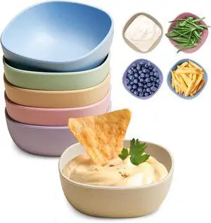 Hlukana 6 Pack Wheat Straw Soy Sauce Dishes, 4.5 OZ Small Dessert Bowls, Unbreakable Dipping Bowl, Pinch Bowls Set, Dipping Sauce Cups, Mini Prep Bowls, Dip Bowls for Side Dish, Ketchup, Soy, BBQ Hlukana 6 Pack Wheat Straw Soy Sauce Dishes, 4.5 OZ Small Dessert Bowls, Unbreakable Dipping Bowl, Pinch Bowls Set, Dipping Sauce Cups, Mini Prep Bowls, Dip Bowls for Side Dish, Ketchup, Soy, BBQ