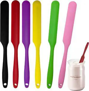 6 Pcs Silicone Jar Spatula,9.44Inch Jam Spreader for Peanut Butter,Heat-Resistant Food-Grade Jar Blender,Kitchen Spatula for Scraping Icing Bread Cream, Jam (Six colors) 6 Pcs Silicone Jar Spatula,9.44Inch Jam Spreader for Peanut Butter,Heat-Resistant Food-Grade Jar Blender,Kitchen Spatula for Scraping Icing Bread Cream, Jam (Six colors)