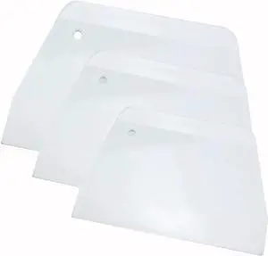 3 Piece Plastic Dough Scraper, Food Grade Trapezoidal Bread Scraper Bowl Scraper Set Multipurpose Kitchen Food Scraper for Bread Cake Fondant Icing Cream Pizza Making Size L M S 3 Piece Plastic Dough Scraper, Food Grade Trapezoidal Bread Scraper Bowl Scraper Set Multipurpose Kitchen Food Scraper for Bread Cake Fondant Icing Cream Pizza Making Size L M S