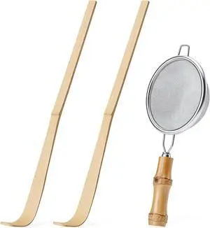 2 Pcs Matcha Scoop & Tea Strainer Bamboo Matcha Spoon Japanese Chashaku Hooked Tea Leaf Sticks Tea-Whisk Scooping Spoon for Traditional Japanese-Tea-Ceremony Spices Condiments Coffee Powder 2 Pcs Matcha Scoop & Tea Strainer Bamboo Matcha Spoon Japanese Chashaku Hooked Tea Leaf Sticks Tea-Whisk Scooping Spoon for Traditional Japanese-Tea-Ceremony Spices Condiments Coffee Powder
