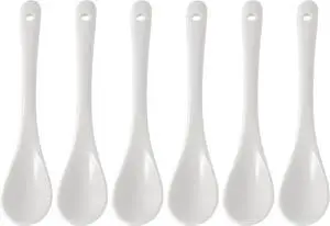 Set of 6 Premium White Porcelain Coffee Spoons for Espresso, Tea, Sauces, and Desserts,(13cm,5.12inch) Set of 6 Premium White Porcelain Coffee Spoons for Espresso, Tea, Sauces, and Desserts,(13cm,5.12inch)