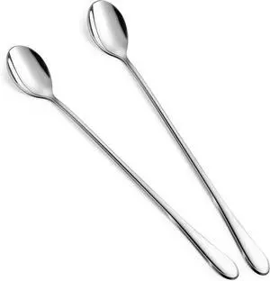 9" Ice Cream Spoons Long Handle Iced Tea Spoons Thicken Heavy Duty 2Pcs 9" Ice Cream Spoons Long Handle Iced Tea Spoons Thicken Heavy Duty 2Pcs