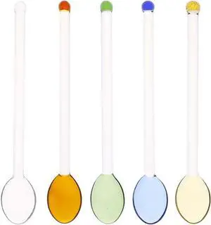 5 Pieces Glass Spoons for Coffee Teaspoons Glass Stirring Spoon Rod 5.9 inch Coffee Stirrers Ice Tea Spoon Glass Mixing Spoon for Tea SugarHome Bar Party 5 Pieces Glass Spoons for Coffee Teaspoons Glass Stirring Spoon Rod 5.9 inch Coffee Stirrers Ice Tea Spoon Glass Mixing Spoon for Tea SugarHome Bar Party