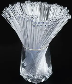 50 PCS Clear Plastic Swizzle Sticks, Crystal Cake Pops, Cocktail Stirrers 50 PCS Clear Plastic Swizzle Sticks, Crystal Cake Pops, Cocktail Stirrers