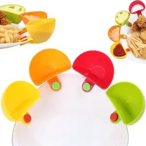 Dip Clip Bowl Holder, 8-Pack Colorful Table Bowls Clip-on Dip Holders, For Tomato, Sauce, Salt, Vinegar, Sugar, Spices - Dip Bowl Party Ware Dip Clip Bowl Holder, 8-Pack Colorful Table Bowls Clip-on Dip Holders, For Tomato, Sauce, Salt, Vinegar, Sugar, Spices - Dip Bowl Party Ware