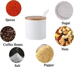 300ml Ceramic Sugar Bowl,Porcelain Salt Bowl Condiment Jar 300ml Ceramic Sugar Bowl,Porcelain Salt Bowl Condiment Jar