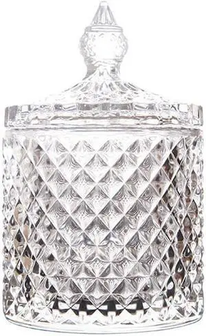 ericotry 1PCS Candy Dish Empty Glass Sugar Biscuit Buffet Bowl Jar Apothecary Containers with Lid for Party Wedding Home Display (300ml,Transparent) ericotry 1PCS Candy Dish Empty Glass Sugar Biscuit Buffet Bowl Jar Apothecary Containers with Lid for Party Wedding Home Display (300ml,Transparent)