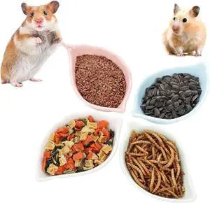 4 Pack Hamster Ceramic Food Bowl, Small Animals Chew-Resistant Food and Water Dish for Hamster Gerbil Hedgehog Rat Rodent (Colors May Vary) 4 Pack Hamster Ceramic Food Bowl, Small Animals Chew-Resistant Food and Water Dish for Hamster Gerbil Hedgehog Rat Rodent (Colors May Vary)